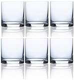 Circleware 44616 Soiree Double Old Fashioned Whiskey Glasses, Set of 6 Drinking Glassware for Water, Juice, Iced Tea, Beer, Wine, Liquor Brandy, Bourbon and Beverage Gift, 14.8 oz, Bohemia DOF 6pc