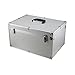 SRA Cases EN-AC-FG-C408 Aluminum Hard Case Silver DJ Tool Box with Internal Divider, 17.7 x 12.2 x 9.7 Inches