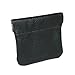CTM Leather Squeeze Coin Change Pouch, Black