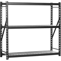 Edsal 72"H x 77"L x 24"W  Steel Welded Storage Rack, Black