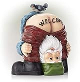 Hxeilzge Welcome Garden Gnomes Ornaments Polyresin Outdoor Statue view 2