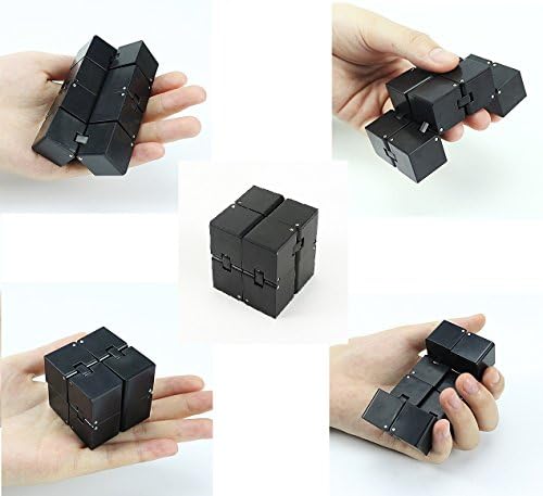 Infinity Puzzle Fidget Cube in Style With Infinity Cube Alternative For Fidget Spinner Hand Fidget Toy Perfect For Office Stress and Anxiety Relief Creative Toy for Adult&amp;Kids By Lapfome-Black