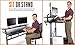 Stand Steady Tranzendesk 55 Inch Standing Desk with 55 Inch Clamp On Shelf – Easy Crank Stand Desk and Attachable Monitor Riser Stand Supports 3 Monitors and Adds Desk Space!thumb 1