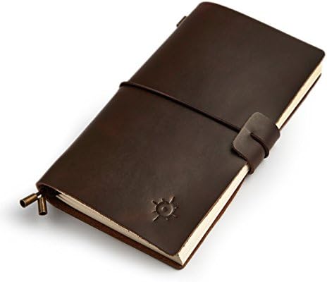 Leather Journal,Genuine Refillable,Traveler's Notebooks,Sketchbook,Sketch Portfolio,Fountain &amp; Calligraphy Pen Friendly,Dairy Handmade Journal,Bound Journal to Write in Black Gift Box