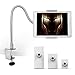 AboveTEK Heavy Duty Aluminum Gooseneck iPad Holder, Cell Phone Desk Mount Tablet Holder iPad Stand for Office Kitchen Bed, Fits 3.5"-10" iPad Android Tablet & Mobile iPhone X 11, Strong Flexible Arm primary