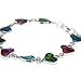Colorful Cute Heart Abalone Paua Shell Designer Silver Jewelry Love Bracelet for Girl Woman