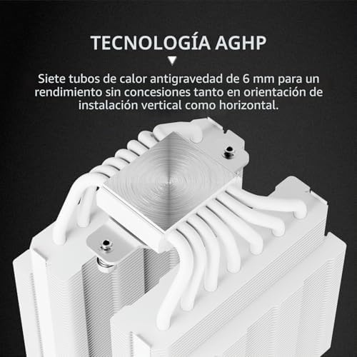 Cooler de ar do processador Thermalright TR Phantom Spirit 120 Digital SNOW, 7 heatpipes de arrefecimento da CPU, ventoinha PWM dupla de 120mm, suporte para AM4/AM5/Intel LGA1700/115X/1200/1851, dissipador de