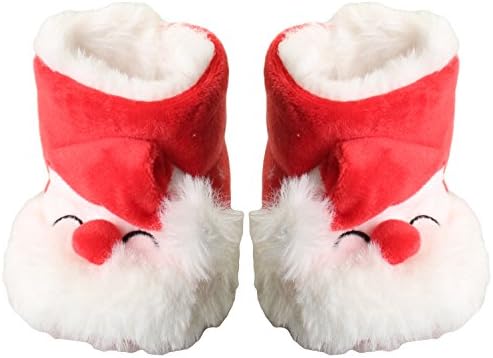 GilbinsInfant Baby Super Cute Christmas Santa Holiday Warming Slipper Shoes Booties Size 6-12 Months
