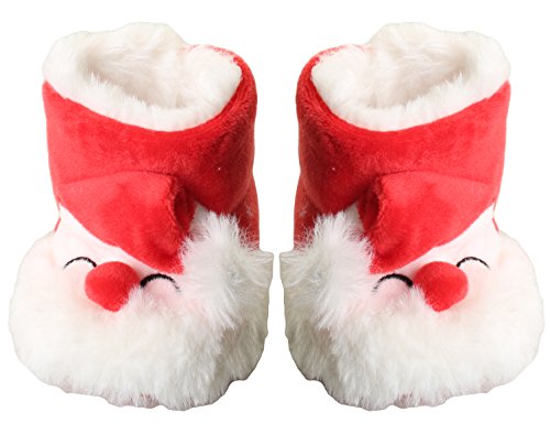 Gilbin Infant Baby Super Cute Christmas Santa Holiday Warming Slipper Shoes Booties Size 12-24 Months