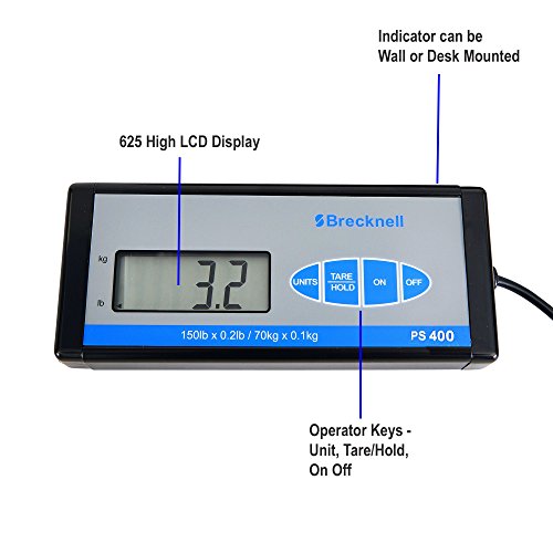 Brecknell PS400 Portable Bench Scale; up to 400lb. Capacity, Perfect for Shipping, Warehouse applications Plus General Purpose Weighing - Thumbnail 3