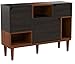 Baxton Furniture Studios Anderson Mid-Century Retro Modern Oak and Wood Sideboard Storage, Espresso