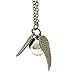 Megrez Golden Snitch Angel Wings Golden Bronze Pearl Necklace 2Pcs