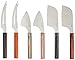 La Cote 6 Piece Cheese Knife Set Stainless Steel Blade Pakka Wood Handle (8 inch)