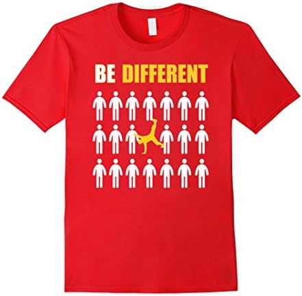 Men's Capoeira Tshirt - Be Different Motivational Gift Shirt XL Red