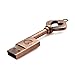 CHUYI Metal Heart Key Shape 1Pcs 64GB USB 2.0 Flash Drive Waterproof Pen Drive Memory Stick USB Flash Disk with Keychain Thumb Drive Gift