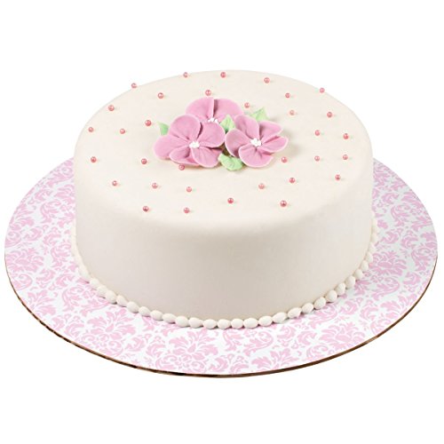 Wilton Round Cake Boards, 12-Inch, Pink Damask, 3/Pack