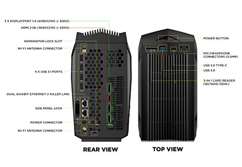 ZOTAC Gaming Mek Mini Gaming PC, GeForce RTX 2060 Super 8GB GDDR6, 6-Core Intel Core i5-9400F, 16GB DDR4/240GB Nvme SSD/1TB HDD/Windows 10 System, GM206SC5R1B-U-W2B