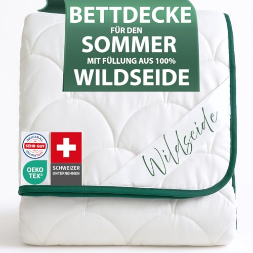 Welldora Premium Sommerdecke 220x240, Füllung 100% Wildseide, Oeko-Tex