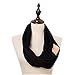 [Thicken] Winter Zipper Pocket Scarves for Women Convertible Infinity Scarf Wrap (Black)