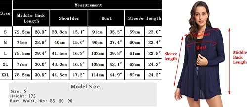 Gilet Femme Long Tricot Veste Femme Longue Pull Gilet Femme Manches Longue, Blanc, S — photo 6 sur 6