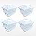 HIGUNE 5x5 Solar LED White Square Post Deck Cap PVC Outdoor Lights for Garden Patio Fence Pathway Landscape Lamp (4-Pack)