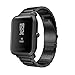 for Xiaomi Amazfit Bip Band, Lamshaw Stainless Steel Metal Replacement Straps for Xiaomi Huami Amazfit Bip Younth Watch (Black)