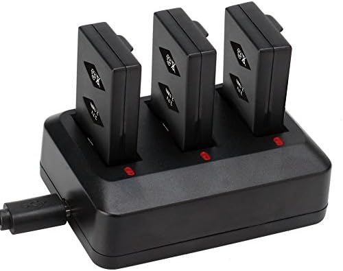 HEIOKEY 3pcs 3.7V 600mAh Lipo Battery with 3 in 1 Battery Charger for Parrot MiniDrone Jumping Sumo,Swing,Mambo,Parrot Mini Drone Rolling Spider,Airborn Night Drone