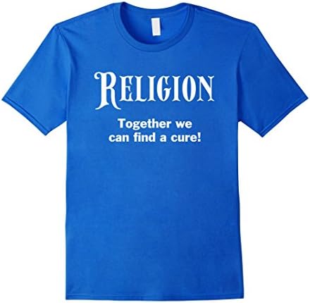 Mens Religion: Together We Can Find A Cure T-Shirt Medium Royal Blue