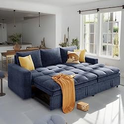 AYOUZ 89" L-Shape Convertible Sleeper Sectional