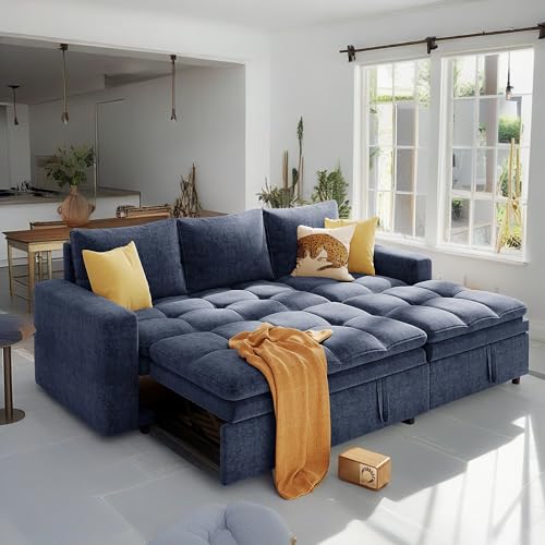 AYOUZ 89" L-Shape Convertible Sleeper Sectional
