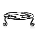 Yimobra Original Patented Plant Stand for Flower Pot Heavy Duty Potted Holder Indoor Outdoor, Metal Rustproof Iron Garden Container Round Supports Rack for Planter, Black, 11.8 Inches