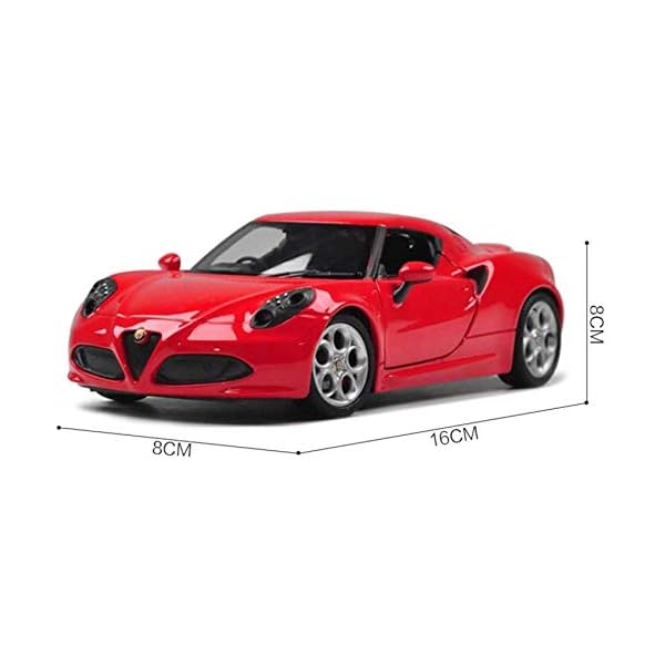 NYDZDM Auto Modellauto 1:24 Alfa Romeo 4C Simulation Legierung Druckguss Spielzeug Schmuck Sportwagen Kollektion Schmuck… – Bild 7
