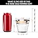 DLux 9 oz Rose Gold Rim Plastic Cups with Paper Straws - 100 Elegant Reusable Clear Rimmed Cocktail & Dessert Tumblers for Weddings & Special Events - Reusable - With Drinks Recipe eBook