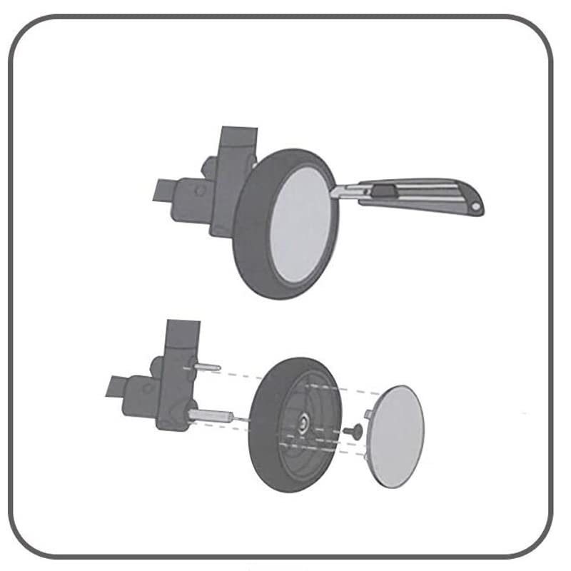 Stroller Bearing Wheel, Rear Wheel Replacement Compatible for Babyzen YOYO YOYO+ 6+