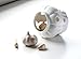 MEKBOK Garlic Keeper,Garlic Keeper for Counter,White Ventilated Garlic Container,Ceramic Garlic Storage Container with Bamboo Lid