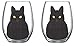 Circleware Black Cat Stemless Wine Glasses, Set of 2, Home & Kitchen Funny Party Entertainment Dining Glassware for Water, Beer, Juice, Ice Tea, Whiskey Bar Beverage Cup Gifts, 18.9 oz