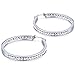 Jstyle Stainless Steel Womens Hoop Earrings Cubic Zirconia Earrings for Teen Girls