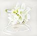 HoveBeaty Calla Lily Bridal Wedding Festival Decor Bouquet Real Touch Latex Flower Bouquet Pack of 20 (Yellow-White)
