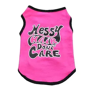 Letter Print Pink Shirt for Small Dogs Girl Puppy Clothes Pets Dog Cute Funny Cotton Unique