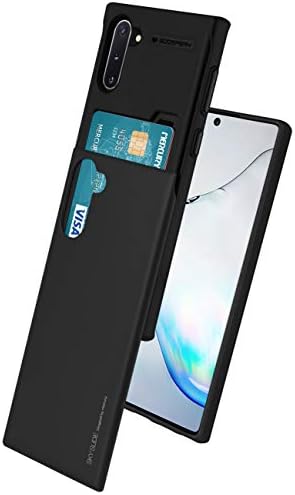 Goospery Sky Slide for Samsung Galaxy Note 10 Case (2019) Dual Layer Bumper Cover with Card Holder Wallet (Black) NT10-SKY-BLK