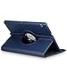 kwmobile Rotating Case Compatible with Huawei MediaPad T3 10 - Case PU Leather Tablet Cover with Stand - Dark Blue