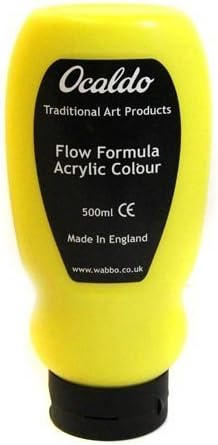 Ocaldo 500 ml Free Flow Acrylic Paint, Cadmium Lemon Hue by Ocaldo