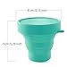 Collapsible Silicone Cup Foldable Sterilizing Cup for Menstrual Cup Moon Cup (Sky Blue)