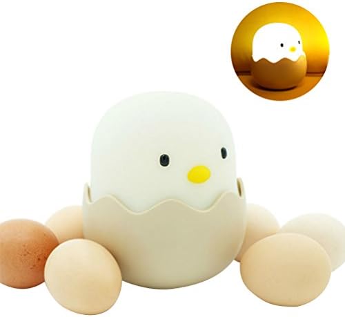 Night Light for Kids, Soft Silicone Baby Nursery Lamp with Touch Controls Adjustable, Cute Chick Bedside Nightlight for Nursing/Breastfeeding Newborn Toddler Boys Girls Bedroom Decor, USB Rechargeable