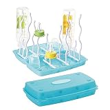 Foldable Baby Feeding Bottle Drying Rack, Portable Travel Space Saving Design
