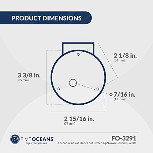 Five Oceans Anchor Windlass Deck Foot Switch Up/Down, Single Direction