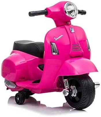 Amazon 子供用 電動乗用玩具 Vespa Gts Mini H1 ベスパ ライセンス品 補助輪付 乗用バイク 乗り物おもちゃ ピンク 電動乗用 おもちゃ