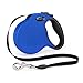 SHINE HAI Retractable Dog Leash, 16ft Dog Walking Leash for Large Medium Small Dog Up to 110lbs, Break & Lock System, Reflective Ribbon Cord, Blue