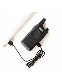 radtel RT 10 Mini Radio de dos vías UHF 400   470 MHz 3 W Kid 's Walkie Talkie, para al aire última intervensión, Camping, Senderismo caza regalo, Paquete de 2, Negro