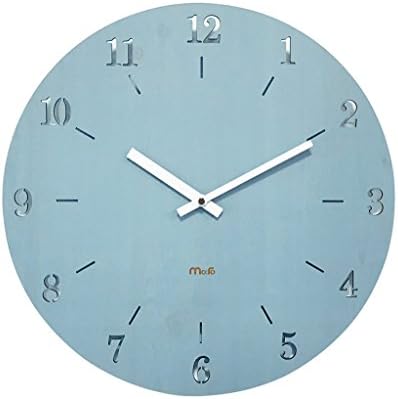 Manlada Stille Wanduhr Wohnzimmer Schlafzimmer Cafe Restaurant Barbershop Hotel Studie Klassenzimmer Wohnzimmer Wanduhr Holz Wanduhr 30 38cm Farbe Blau Grosse 38 38cm Amazon De Kuche Haushalt